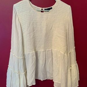 Off white Americans eagle top with bell sleeves